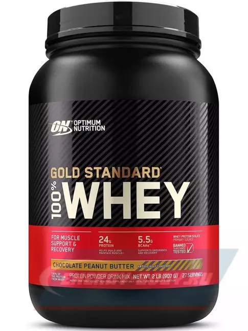  Optimum Nutrition 100% Whey Gold Standard 907 г + шейкер, Шоколад арахисовое масло