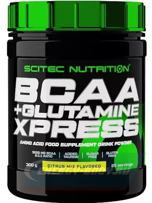ВСАА Scitec Nutrition BCAA + Glutamine Xpress 300 г, Цитрусовый микс