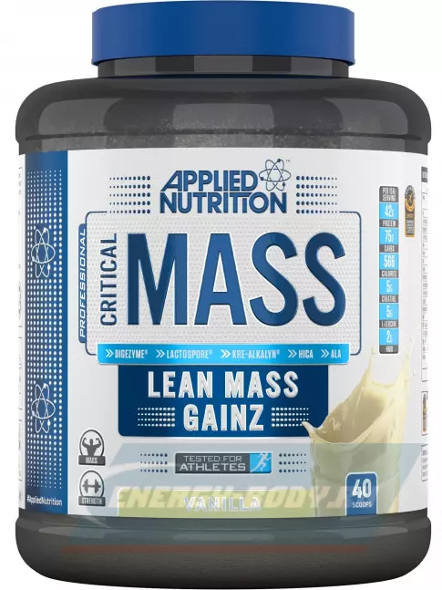 Гейнер APPLIED NUTRITION CRITICAL MASS 2400 г, Ваниль