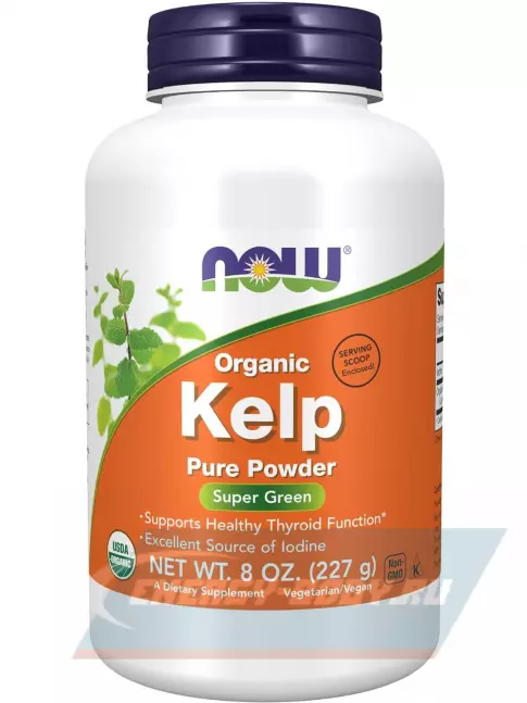 Минералы NOW FOODS Kelp Powder Organic 227 г, Натуральный
