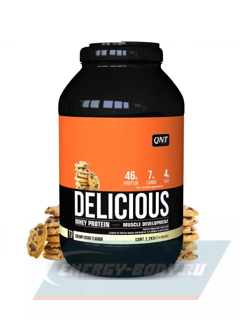  QNT DELICIOUS WHEY PROTEIN POWDER 2200 г, Печенье с Кремом