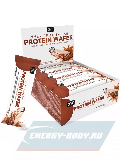 Батончик протеиновый QNT Protein Wafer 12 х 35 г, Бельгийский шоколад