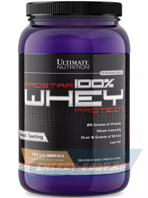  Ultimate Nutrition Prostar Whey 907 г + шейкер, Какао Мокко