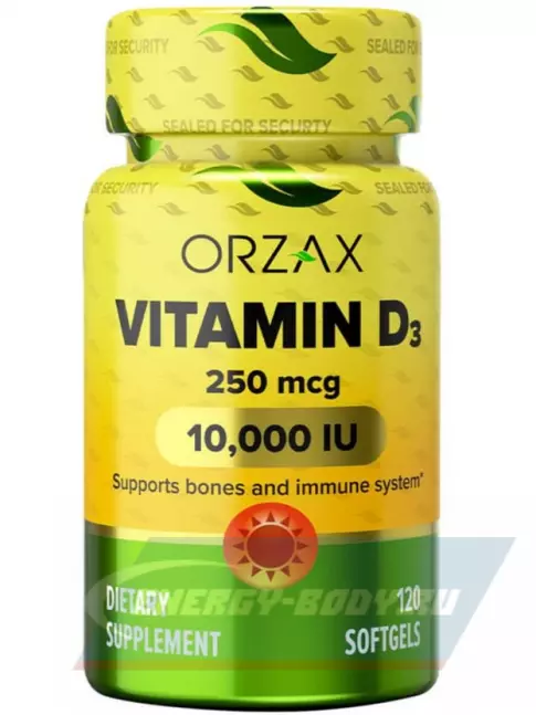  Orzax Vitamin D3 10.000 IU 120 капсул