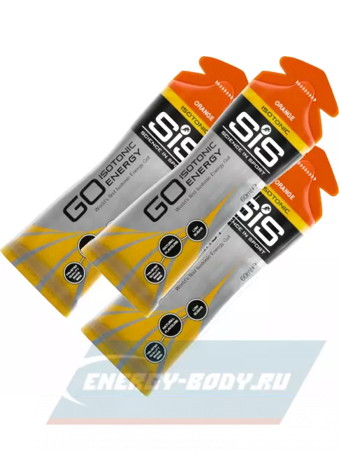 Энергетический гель SCIENCE IN SPORT (SiS) GO Isotonic Energy Gels 3 x 60 мл, Апельсин