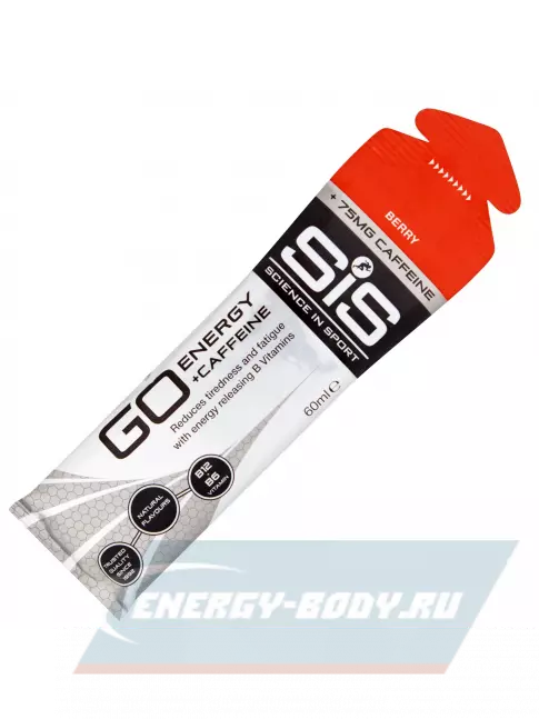 Энергетический гель SCIENCE IN SPORT (SiS) GO Energy 75 mg Caffeine 60 мл, Ягоды