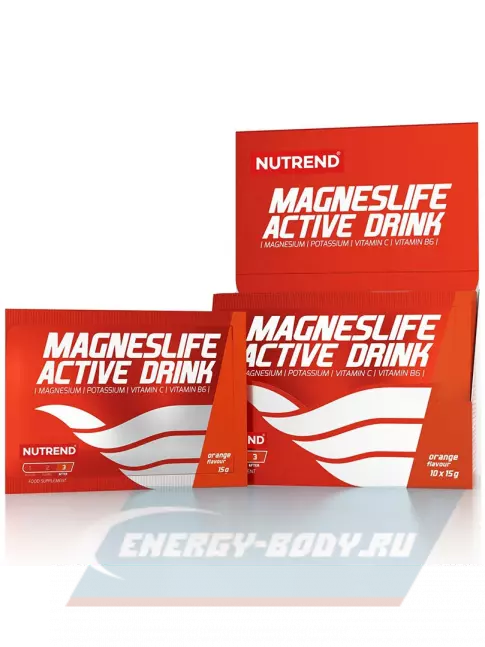  NUTREND MagnesLife Active Drink 10 x 15 г, Апельсин