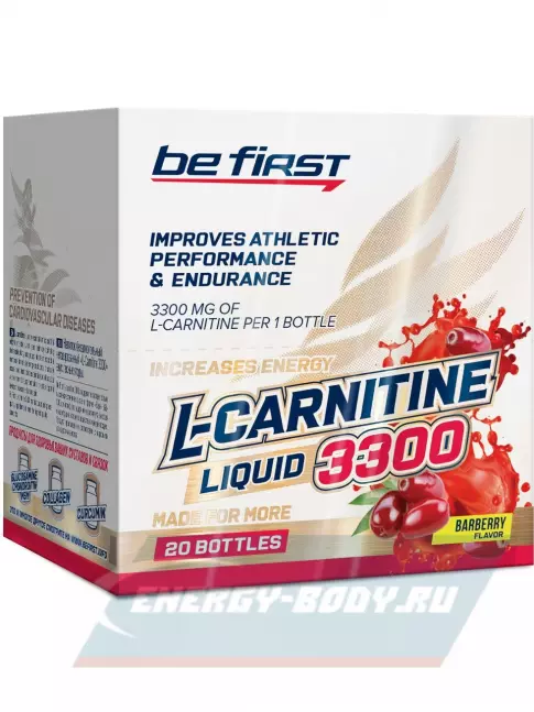 L-Карнитин Be First L-Carnitine Liquid 3300 mg 20 х 25 мл, Барбарис
