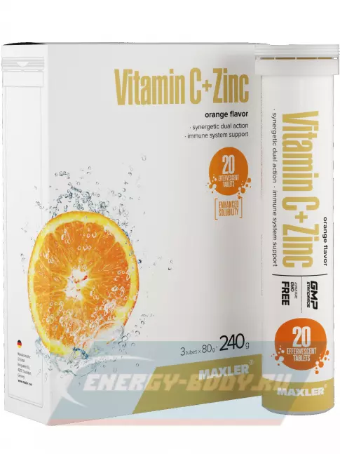  MAXLER Vitamin C + Zinc Effervescent Tablets 3 х 20 таб