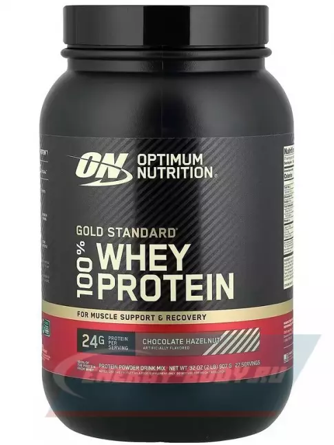  Optimum Nutrition 100% Whey Protein Gold Standard 907 г, Шоколад с фундуком