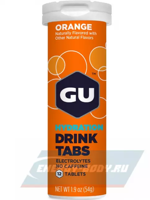  GU ENERGY GU HYDRATION DRINK TABS 3 x 12 таб, Апельсин