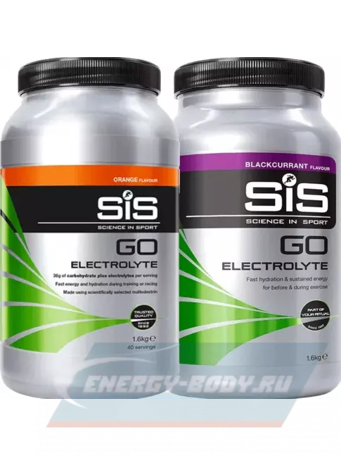  SCIENCE IN SPORT (SiS) GO Electrolyte Powder (ДУБЛЬ !!!) 2 x 1600 г, Апельсин, Черная смородина