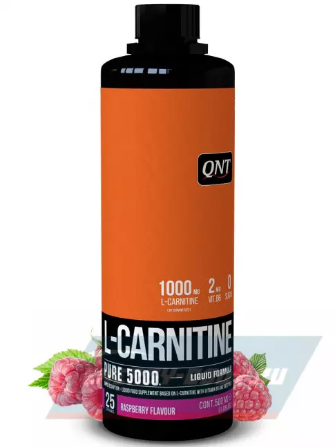 L-Карнитин QNT L-Carnitine Liquid 5000 Pure 500 мл, Малина