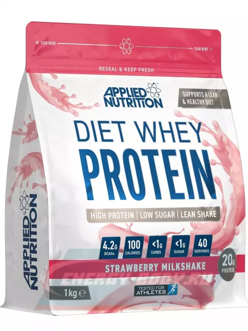  APPLIED NUTRITION Diet Whey 1000 г, Клубничный молочный коктейль