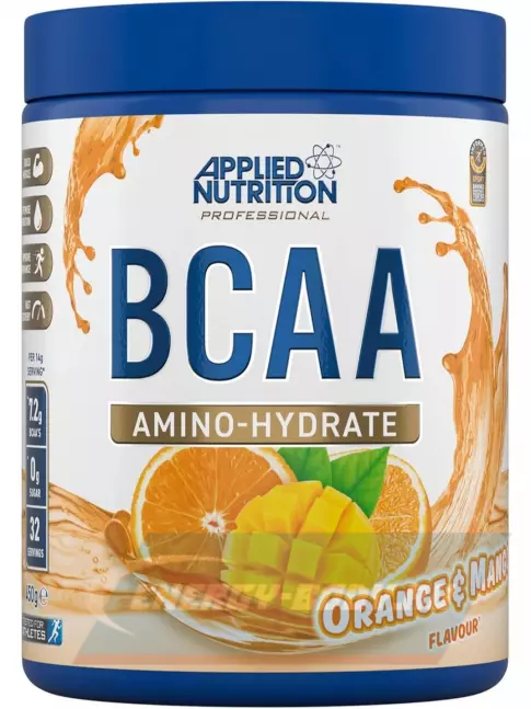 ВСАА APPLIED NUTRITION BCAA Amino Hydrate 450 г, Апельсин и манго