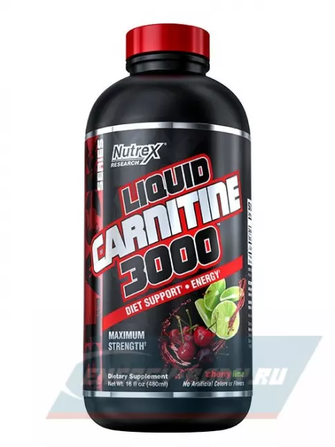 L-Карнитин NUTREX Liquid Carnitine 3000 480 мл, Вишня-Лайм