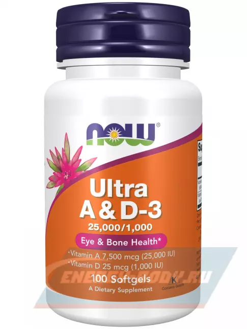  NOW FOODS Ultra A & D-3 25000/1000 100 гелевых капсул