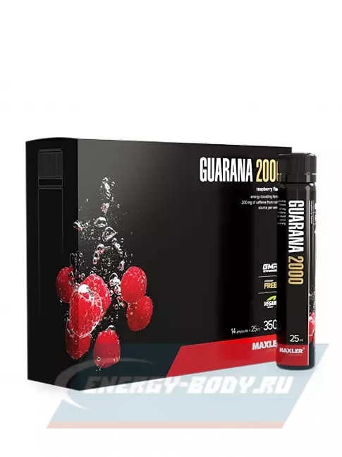 Энергетик MAXLER Energy Storm Guarana 2000 14x25мл, Малина