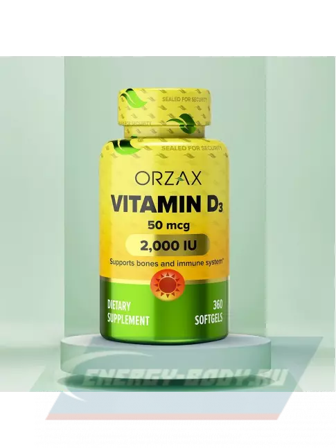  Orzax Vitamin D3 2.000 IU 360 капсул