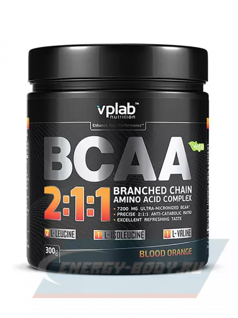 ВСАА VP Laboratory BCAA 2:1:1 300 г, Красный апельсин
