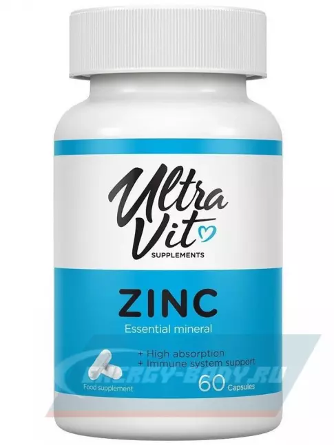  UltraVit Zinc 25mg 60 капсул