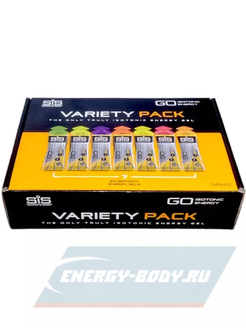 Энергетический гель SCIENCE IN SPORT (SiS) GO Isotonic Energy Gels Pack 7 x 60 мл, Mix 7
