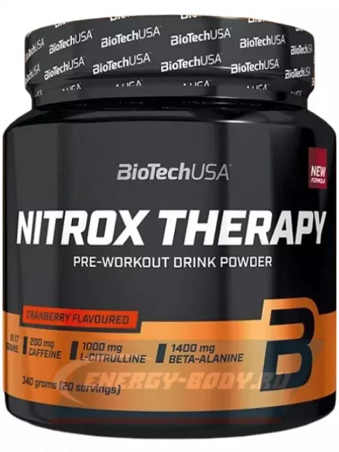 Предтерник BioTechUSA Nitrox Therapy 340 г, Клюква