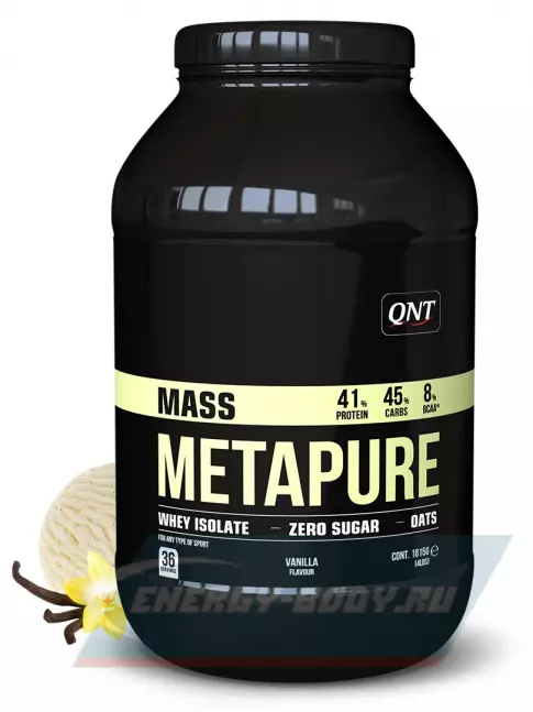 Гейнер QNT Metapure Mass Gainer 1815 г, Ваниль