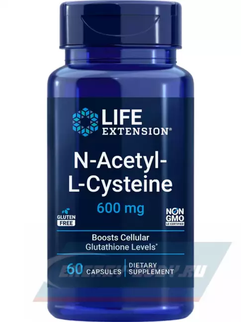 Аминокислотны Life Extension N-Acetyl-L-Cysteine (NAC) 600 mg 60 капсул
