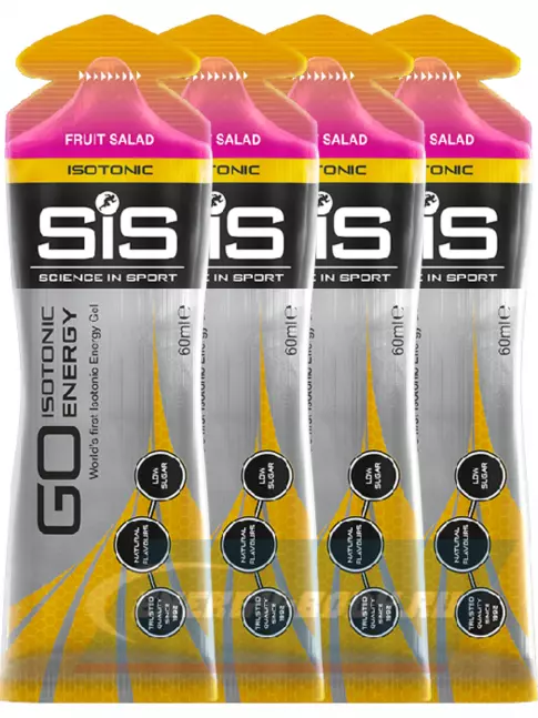 Энергетический гель SCIENCE IN SPORT (SiS) GO Isotonic Energy Gels 4 x 60 мл, Фруктовый салат