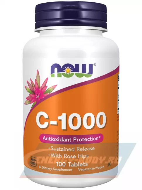  NOW FOODS C-1000 with Rose Hips 100 таблеток