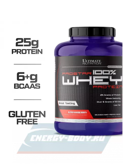  Ultimate Nutrition Prostar Whey 2390 г, Клубника