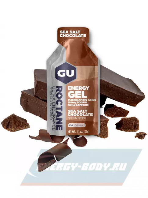 Энергетический гель GU ENERGY GU ROCTANE Energy Gel 35mg caffeine 32 г, Шоколад-Морская соль