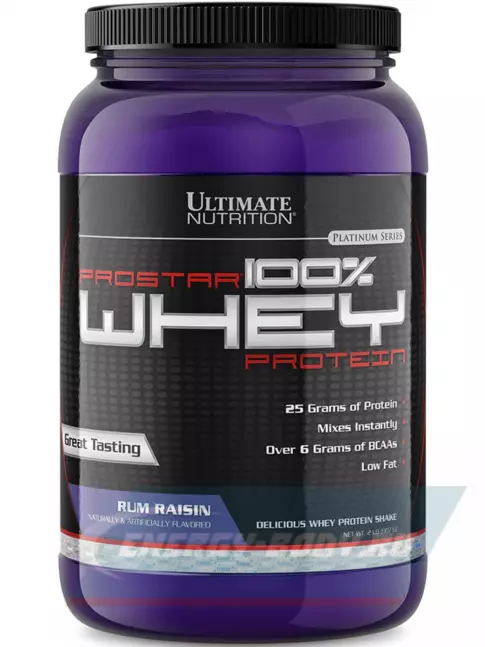  Ultimate Nutrition Prostar Whey 907 г + шейкер, Ром с изюмом