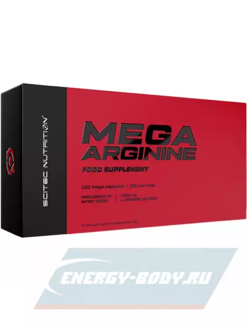 Scitec Nutrition Mega Arginine 1300 mg 120 капсул Scitec Nutrition Mega Arginine 1300 mg 120 капсул