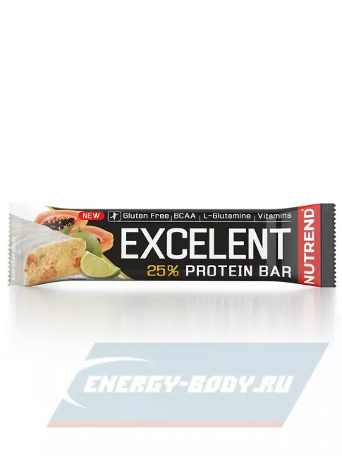 Батончик протеиновый NUTREND Excelent Protein Bar 85 г, Лайм-Папайя