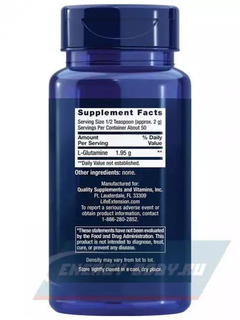 Глютамин Life Extension L-Glutamine Powder 100 г