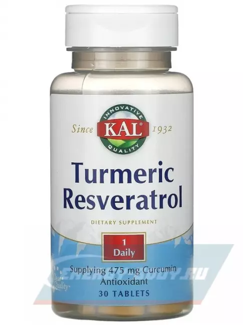  KAL Turmeric Resveratrol 30 таблеток