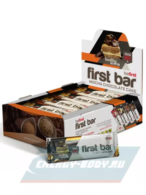 Батончик протеиновый Be First First bar углеводно-протеиновый батончик 24 x 40 г, Шоколад-Мокко