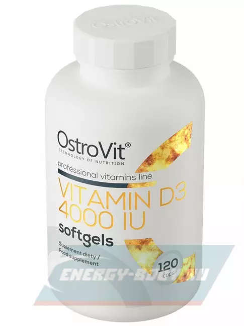  OstroVit Vitamin D3 4000 IU 120 гелевых капсул