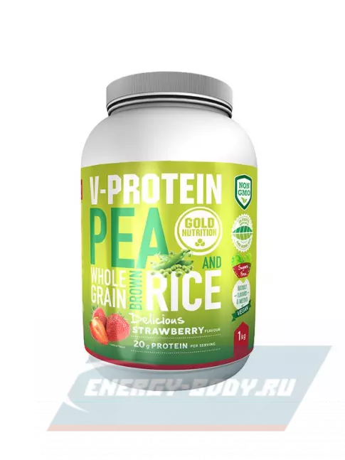 GoldNutrition V-Protein 1000 г, Клубника