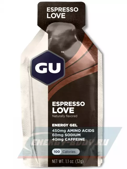 Энергетический гель GU ENERGY GU Original Energy Gel 40mg caffeine 32 г, Эспрессо Лав