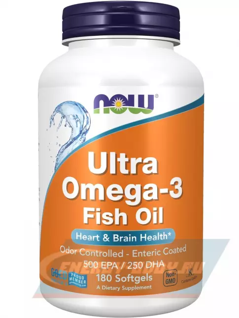 Omega 3 NOW FOODS Ultra Omega-3 Fish Oil 500 EPA / 250 DHA 180 гелевых капсул Omega 3 NOW FOODS Ultra Omega-3 Fish Oil 500 EPA / 250 DHA 180 гелевых капсул