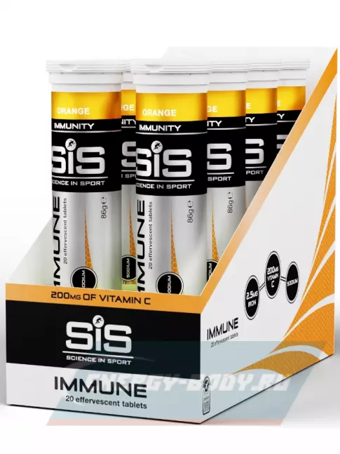  SCIENCE IN SPORT (SiS) IMMUNE TABLETS 8 x 20 таблеток, Апельсин