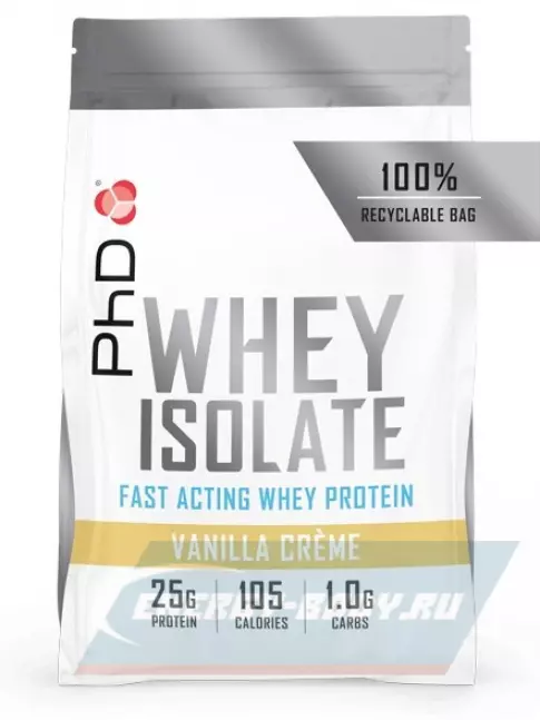  PhD Nutrition PhD Whey Isolate 1000 г, Ванильный крем