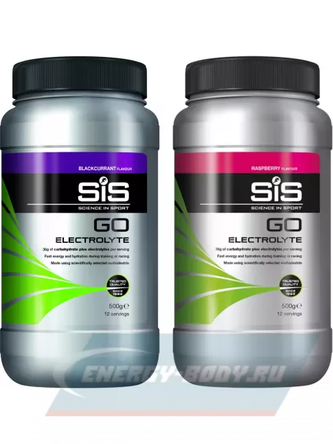  SCIENCE IN SPORT (SiS) GO Electrolyte Powder 2 x 500 г, Черная смородина, Малина