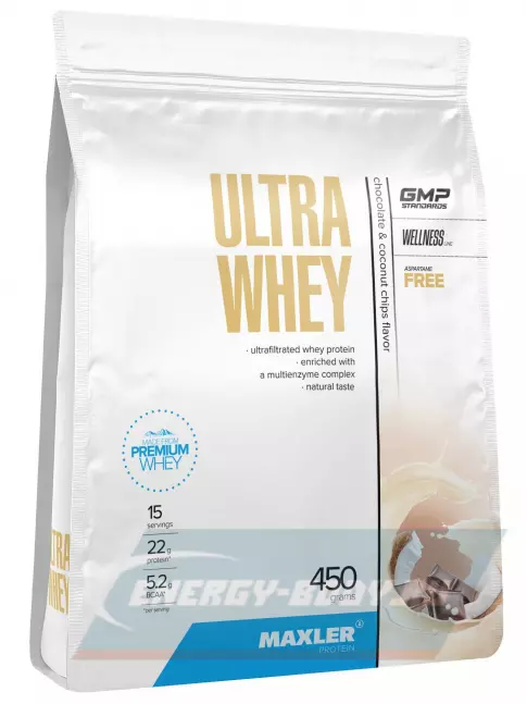  MAXLER Ultra Whey 450 г, Шоколад с кокосовой стружкой