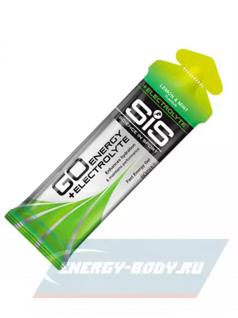 Энергетический гель SCIENCE IN SPORT (SiS) Go Energy + Electrolyte Gels 21 x 60 мл, Лимон-Мята