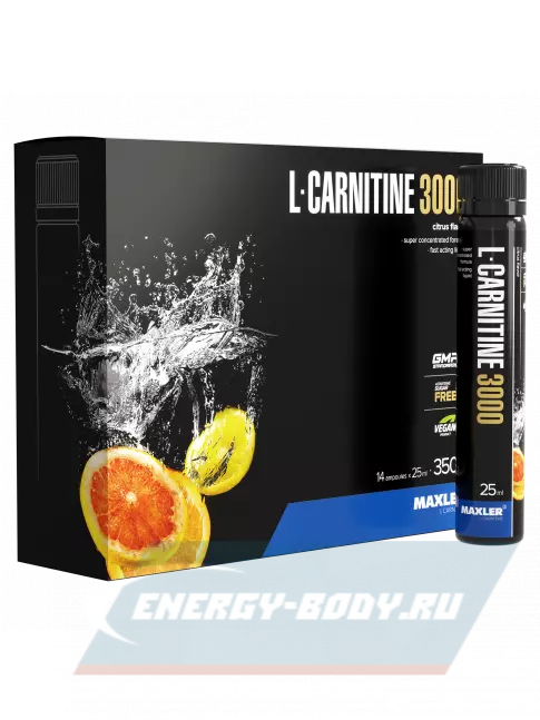 L-Карнитин MAXLER L-Carnitine 3000 14 x 25 мл, Цитрус