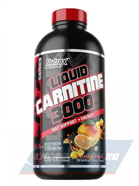 L-Карнитин NUTREX Liquid Carnitine 3000 480 мл, Апельсин-Манго